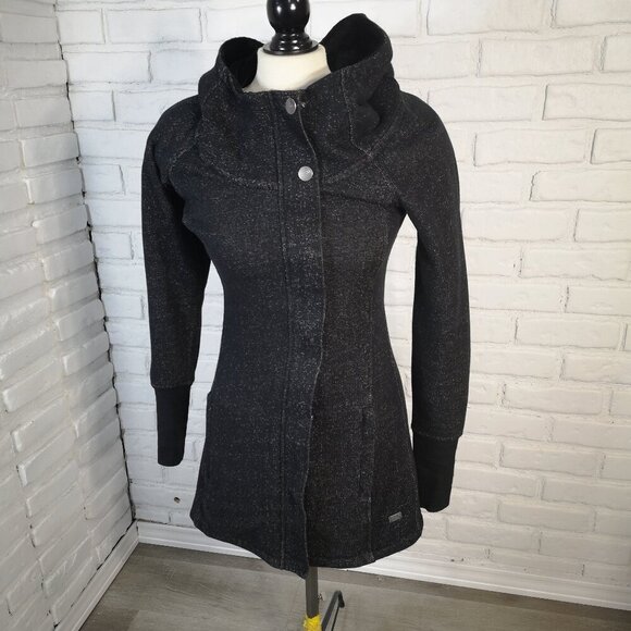 The North Face Ladies Size XS Black Faux Fur Lined Jacket with Hood - Picture 1 of 14